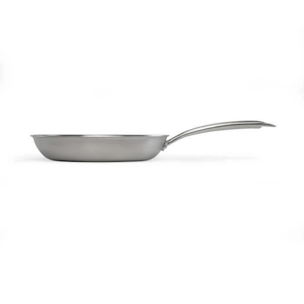 Brigade - 24 cm stekpanna i rostfritt stål - LIVOO - MEP158 - Trefaldigt rostfritt stål - Lämplig för alla hällar inklusive induktion - Tillverkad i