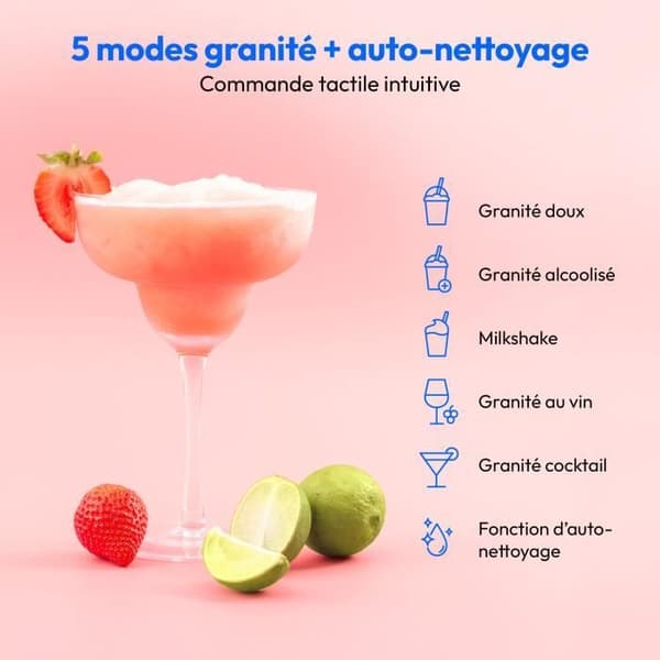 MEDION Is- och Slushed-drycksmaskin - MD12090 - 2,6 l kapacitet - 5 program - 200 W