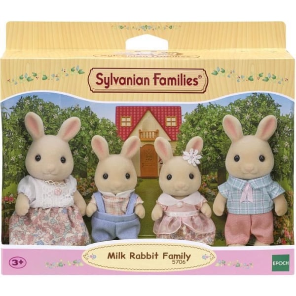 Miniatyrfigurer - SYLVANIAN FAMILIES - 5706 - Creme Rabbit-familjen