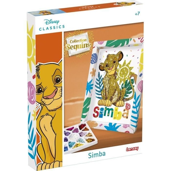 Kreativt spel - LANSAY - Paljettsamling - SIMBA LIONKUNGEN - Från 7 år