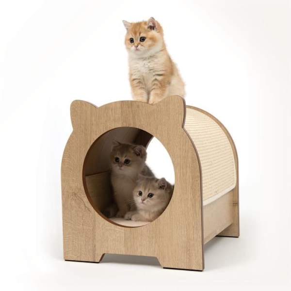 VESPER Minou designmöbler - 36 x 36,5 x 40,5 cm - Ljusbrun - För katter