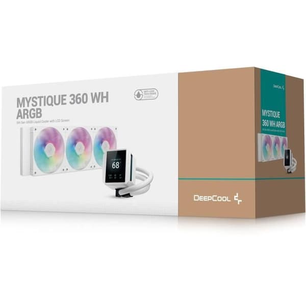 PC-kylning - DEEPCOOL - MYSTICUE 360 WH ARGB - 12 cm - Komplett processorkit - RGB