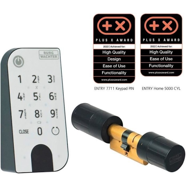 Burg -wächter Dry -Winger Home 5001 Elektronisk cylinder med Pincode Entry Tangentboard -6 användare