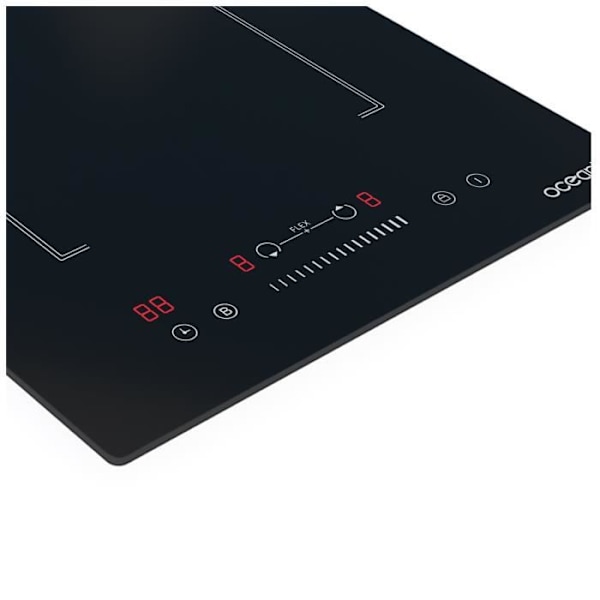 Inbyggd induktionsdomino - OCEANIC - OCEATI2Z2BF - Flex 2 brännare - 3600 W - Svart