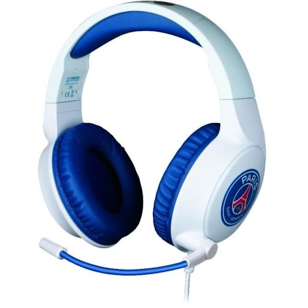 Trådbundet spelheadset - KONIX - PC, PS4, PS5, Switch, Xbox - 45° mikrofon - 1,5 m kabel - vit och blå