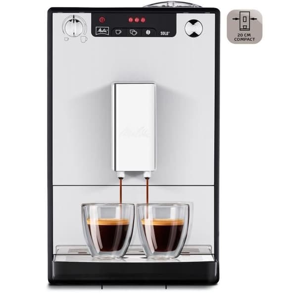 Melitta Solo Silver E950-103 Automatisk kaffe- och espressomaskin med bönakvarn