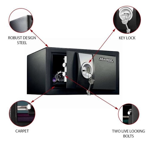 MASTER LOCK Nyckelsäker - massivt stål - 9,9 L