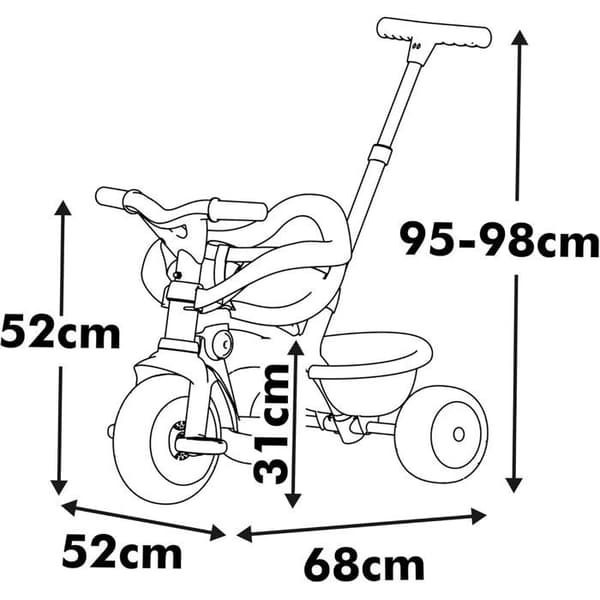SMOBY - Be move confort - Be Move Confort Pink Trehjuling