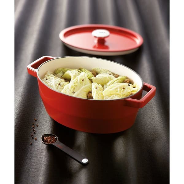 PYREX Slow Cook oval gryttskål 5,8 L röd