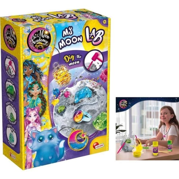Moon Lab - Vetenskapskit - THE MOON ACADEMY - Grävblock, Lysande mineraler