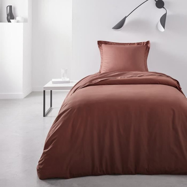 Täcke täckning idag Essential - 140 x 200 cm - 1 person - 100% uni bomull - terrakotta