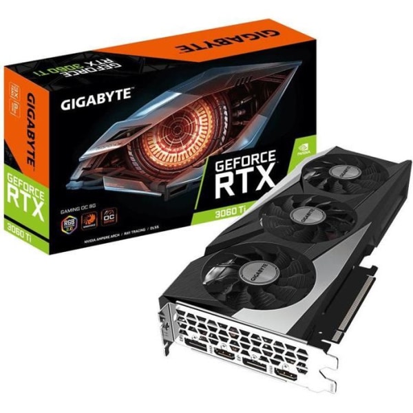 Grafikkort - GIGABYTE - RTX3060 Ti GAMING OC 8G (rev. 2.0) - 8G