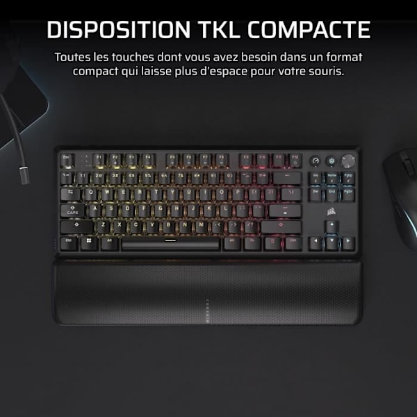 Speltangentbord - CORSAIR - K70 Core TKL Wireless - RGB, MLX Red v2 Switchar