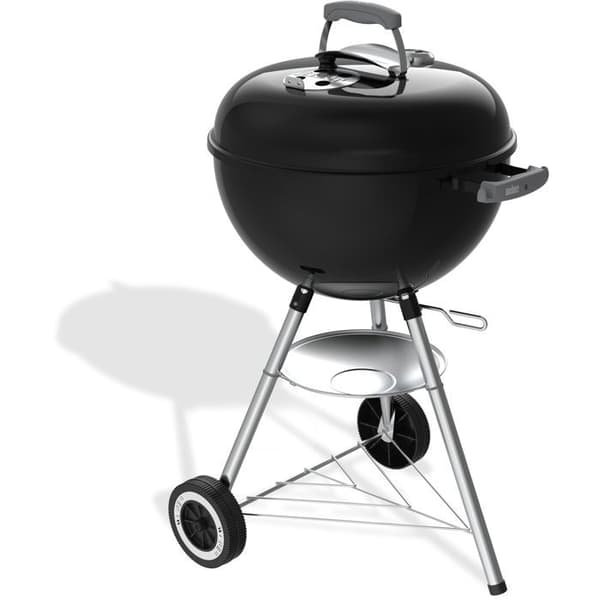 Weber Original Kettle Kolgrill - 47 cm Diameter - Inbyggd Termometer - Emaljerat Stål - Luftventil - 6 Kuvert - Svart