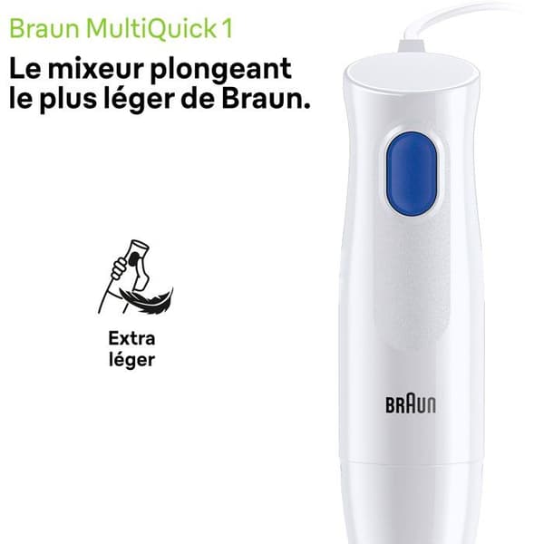 Stavmixer - BRAUN - MultiQuick 1 MQ10.202M - 450 W - 1 hastighet - Vit