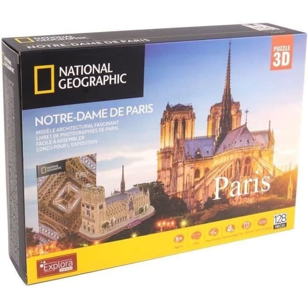3D-pussel - Notre Dame De Paris - Byggspel - EXPLORA - 128 bitar - från 8 år och uppåt