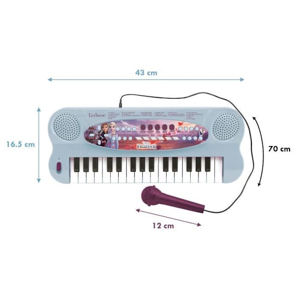 LEXIBOOK - Frozen II - Elektroniskt tangentbord med mikrofon (32 tangenter)