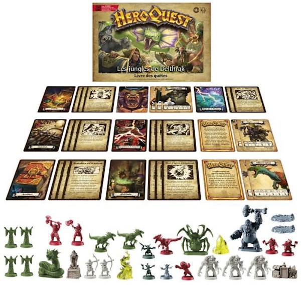 HeroQuest, Jungles of Delthrak uppdragspaket, rollspel för 2 till 5 spelare, 14 år, HeroQuest-spelsystem krävs