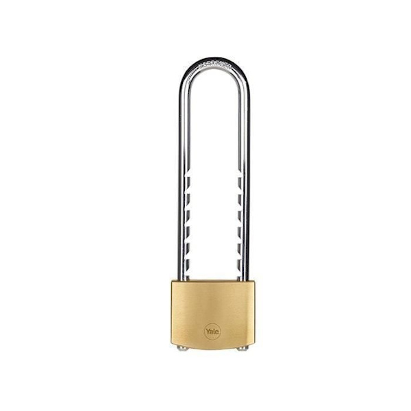 Mässingshänglås - YALE - Y110B/50/155/1 - 50 mm - XL bygel av härdat stål - 3 nycklar - För kedjor, stegar, grindar, cyklar