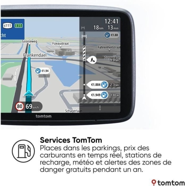 Auto GPS - TOM TOM - GO Superior - HD 7-skärm - Världskartor - Wifi-uppdatering