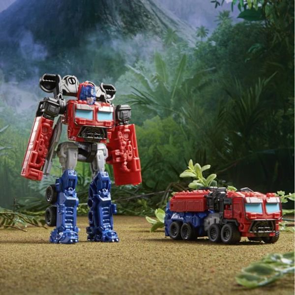 Transformers Rise of the Beasts Battle Changer - F4605 - 11 cm ledad och konvertibel figur - Optimus Prime