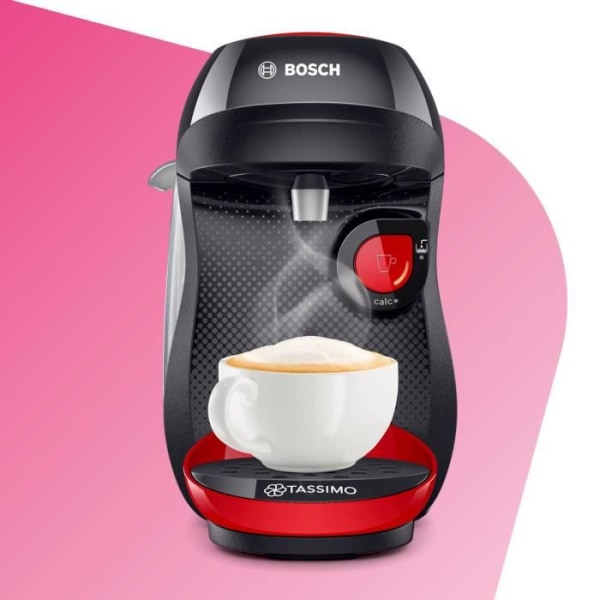 BOSCH - TASSIMO - T10 LYCKLIG - Röd och antracit kaffebryggare med flera drycker