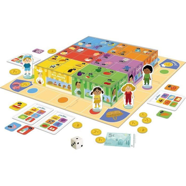 Brädspel - NATHAN - Jag köper - Racingspel med 6 butiker, 15 att spendera