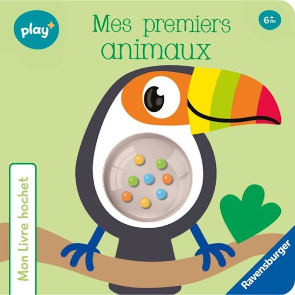 Ravensburger play+, My Rattle Book - My first animals, Book, First age, baby