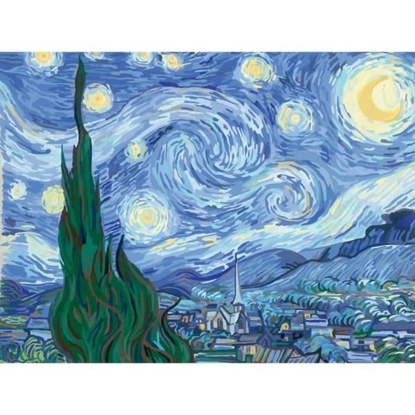 CreArt stort format 30x40 cm Van Gogh, The Starry Night, 14 åringar, 23518, Ravensburger
