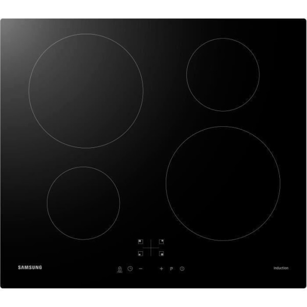 SAMSUNG NZ64M3NM1BB / UR Induktionshäll - 4 zoner - 7200 W - L59 x D57 cm - Glasbeläggning - Svart