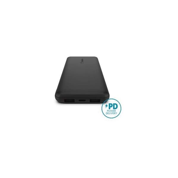 Externt batteri - BELKIN - 20 000 mAh - USB-A och USB-C - 15 W - Svart
