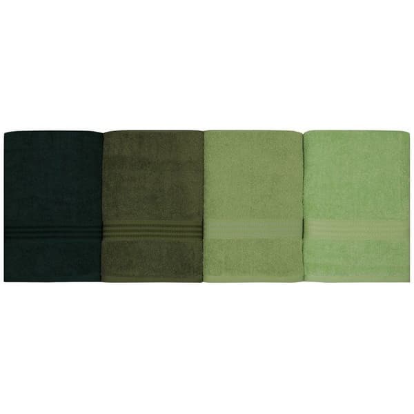 Set med 4 badlakan - 70 x 140 cm - Grön