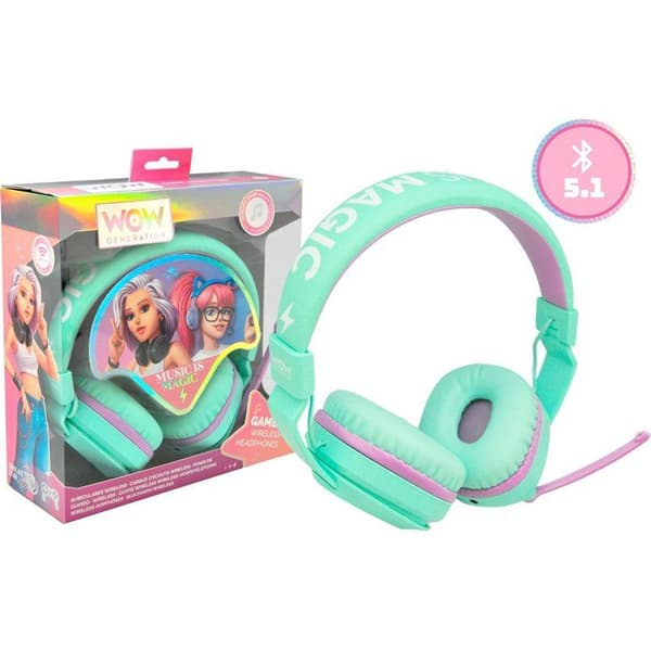 Bluetooth-hörlurar - BARNLICENSERING - WOW GENERATION - Från 5 år