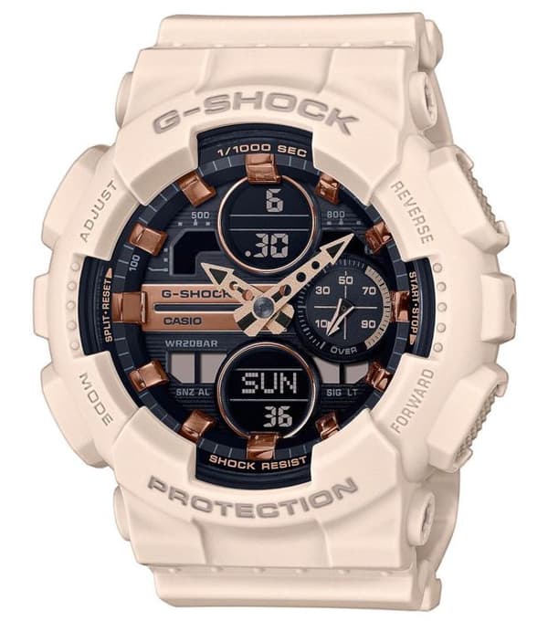 Klocka - CASIO - G-Shock Classic Women White - Chrono 1/1000:e av s. - 5 larm - Vattentät 20 bar
