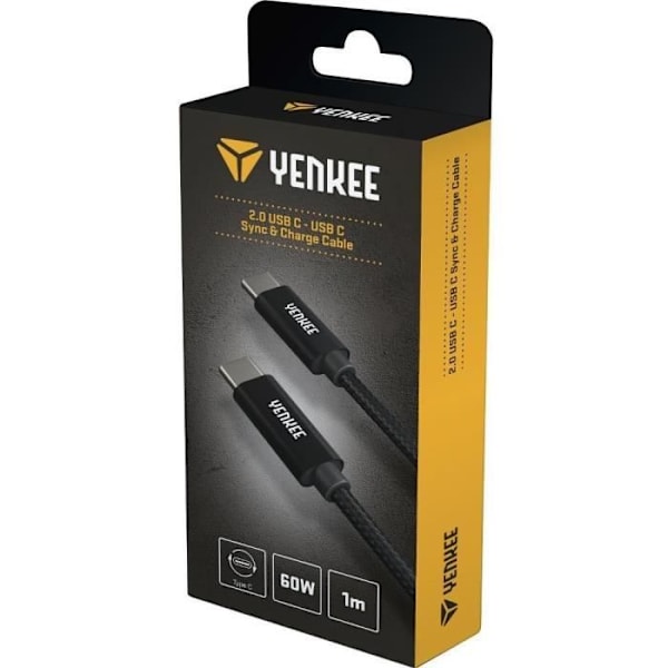 1m USB-C-kabel - YENKEE - YCU C101 BK