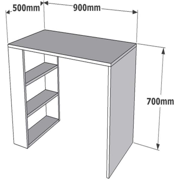 Skandinaviskt skrivbord - COOL - Vitt - 90 x 70 x 50 cm