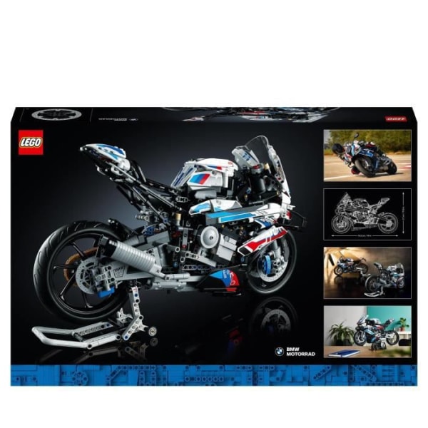 LEGO 42130 Technic BMW M 1000 RR Skalmodell för motorcykel för vuxna, modellbygge och display, presentidé