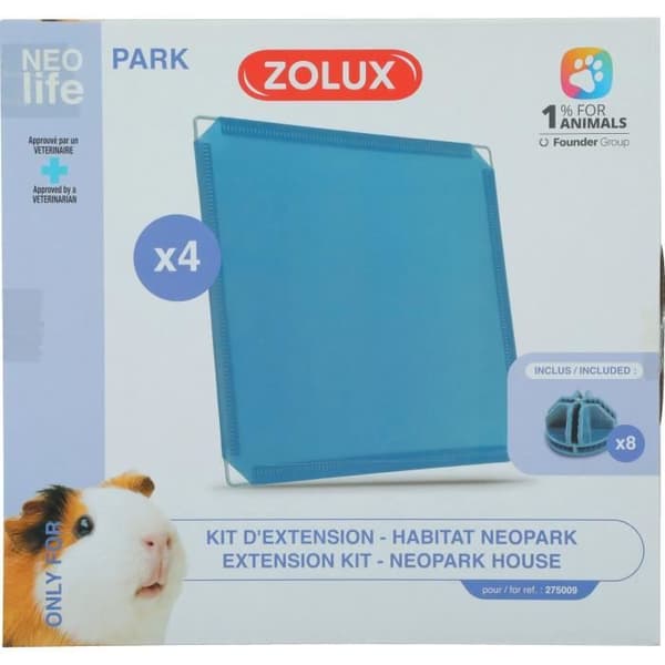 Utbyggnadssats för modulär inhägnad - ZOLUX - Neo Park - Marsvin - 4 solida paneler