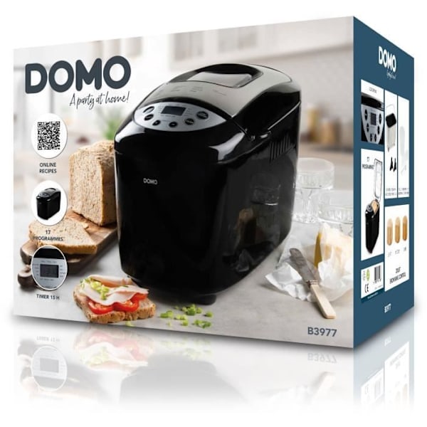 XL automatisk brödmaskin - DOMO - B3977 - 850 W - 17 program - LCD-skärm