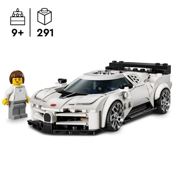 LEGO Speed Champions 77240 Hyperbil Bugatti Centodieci - Leksaksbil för barn 9 år
