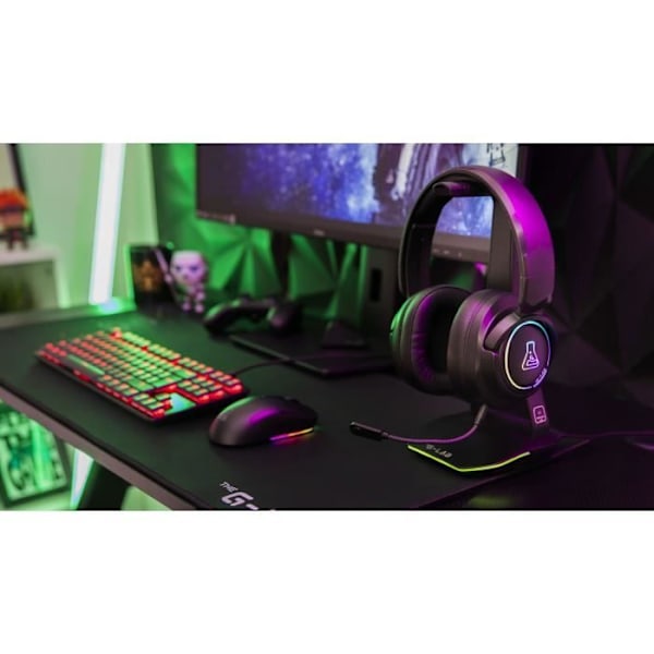 Trådlöst spelheadset - The G-Lab - KORP IRIDIUM - Mikrofon - RGB - PC/PS4/Xbox One - Svart