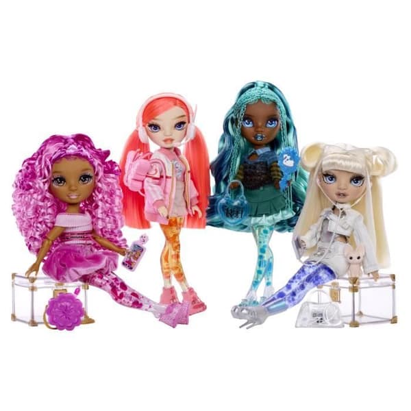 Regnbågsdocka med glitter och glans - Rosa