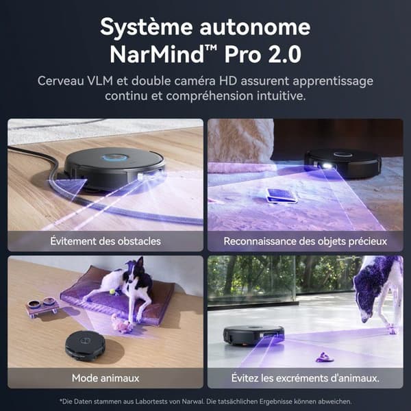 NARWAL FLOW 2 - Robotdammsugare och mopp - 31 000 Pa - FlowWash vid 60°C - CarpetFocus Technology