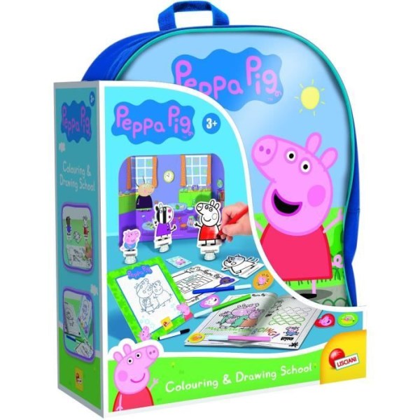 Målarryggsäck och ritskola - Peppa Pig - LISCIANI