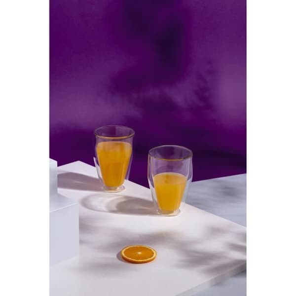 Set med 6 termosglas - BODUM - Titlis - Dubbelväggig - 0,35 l - Transparent