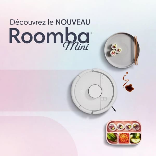 iRobot Roomba Mini AE Combo robotdammsugare och mopp med AutoEmpty-station, vit, 7000 Pa vit 37 cm