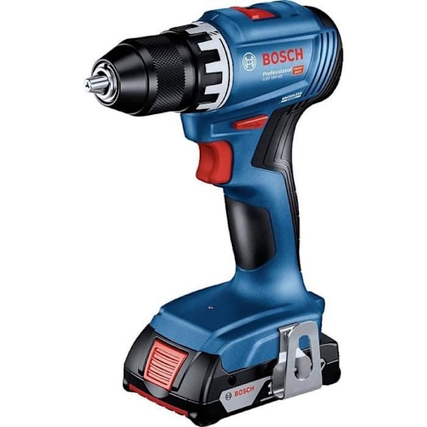 Bosch Professional GSR 18V ??Drill Borr + 2 Batterier 2.0AH + laddare + 82 stycken, i L-CASE