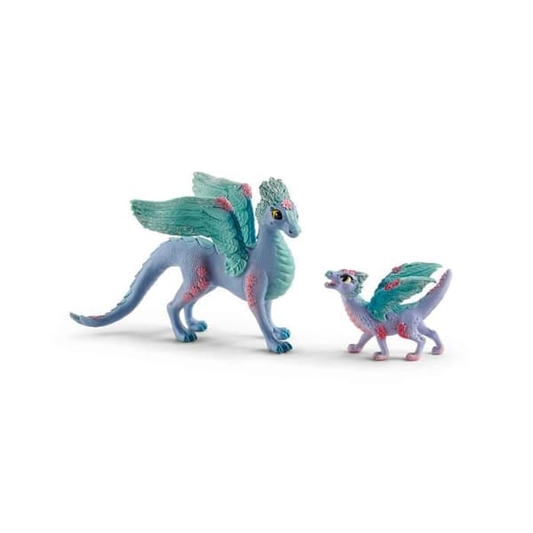 Schleich - Flower Dragon med sin lilla - 70592