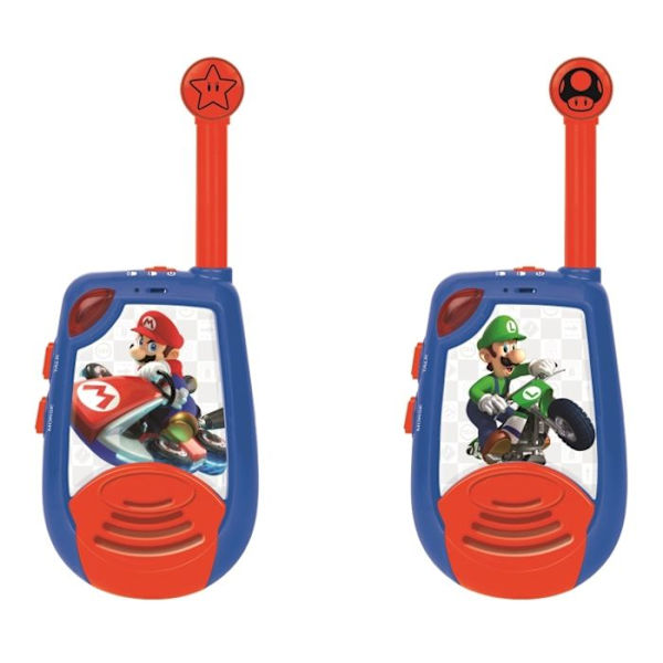 MARIO KART Barnens digitala walkie-talkies, 2 km räckvidd och Morse-kodfunktion LEXIBOOK