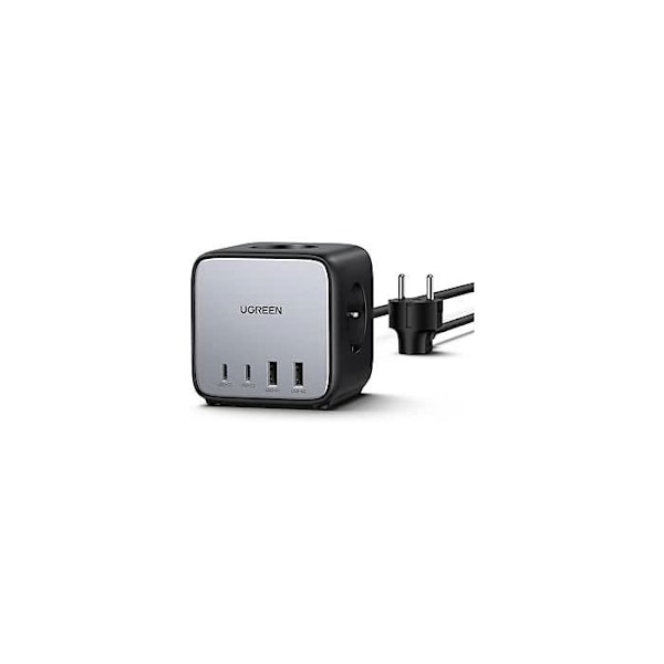 UGREEN Bordsladdare - 65W - Med integrerade uttag - Grå/Svart